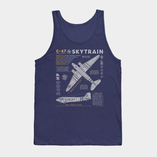 C-47 Skytrain Tank Top by 909 Apparel